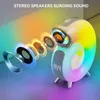 Portable Wireless Louds Music Stereo Sound Subwoofer Computer S ers Bluetooth S er App Control LED Night Light Lamp Alarm Clock 1G9HX