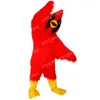 Costume de mascotte d'oiseau d'aigle rouge de Noël, tenues de personnage de dessin animé de qualité supérieure, costumes de carnaval d'Halloween, taille adulte, tenue de fête d'anniversaire en plein air