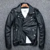 Men's Tracksuits Heavy Head Layer Pure Cowhide Motorcycle Leather Jacket Men Lapel Wear Slim-fit Fashion Products