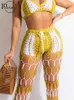 Sexy set ineman zomer sexy gebreide 2 twee stukken broek sets voor vrouwen 2023 mouwloze backless