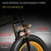 48V17.5AH Ebikes Beach Cruiser 20 1000W Inch Folding Electric Bicycle Ebike 4.0 Fat däckcyklar off-road mountainbikes