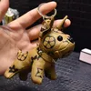 2023 Keychain Creative leather French fighting dog key ring car key ring bag pendant cartoon couple pendant 6 colors optional.