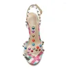 Sandaler Fashionabla Fairy Style Summer Transparent Open Toe 12cm 10cm 8cm Slim Heel