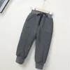 Pantaloni invernali per bambini pantaloni sportivi solidi spessi ragazzi pantaloni Harem in vita elastica 1 Y abbigliamento per bambini piccoli autunno caldo ragazze lunghezza alla caviglia