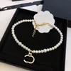 Designer Letter Ccity Fashion C Pendant Neckor Luxury Brand Gold Necklace Women Jewelry Metal Crystal Pearl Cjeweler Woman Gift J99RT