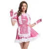 Thème Costume Femmes Sissy Maid Métallique Satin Fleur Puffy Robe Crossdress Drop Livraison Vêtements Costumes Cosplay Dhjnp