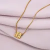 Pendentif Colliers Vent Chinois Double Lettre Chanceuse Pour Les Femmes Vintage Désherbage Bijoux Femme Clavicule Chaîne En Gros