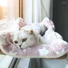 Cat Beds Cute Hammock Hanging Comfortable Sunny Seat Window Mount Pet Product Soft Shelf Supplies Detachable Bearing 17.5kg