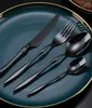 Flatware Sets 16/20/24PCS 304 Stainless Steel Luxury Cutlery Set Silver Rose Gold Tableware Knife Fork Spoon Dinnerware Kitchen Utensils