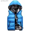 Herenvesten DIMUSI Herenvesten Winter Mouwloze jassen Heren Double-Wear Katoen gewatteerd vest met capuchon Jassen Heren Dikke warme vesten Kleding Q231129