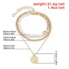 Kedjor Multilayer Vintage Portrait Pendant Necklace Women Gold Color Cuba Chain Asymmetric Pear Loaded For XZ-02