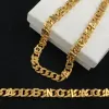 Halsband lyx klassisk halsbandsdesigner 18k plätering guld bokstav smycken flicka kvinnor bröllop födelsedag set armband mens halsband kostym