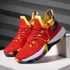 Fashion Popcorn Cushioning Basketball Shoes Men's High-top Basketball Boots Summer Mesh Breathable Sneakers Men's Large Size 112923a