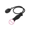 Vibrateurs Plug anal gonflable en silicone souple Pompe noire Perles anales Plug anal Dilatateur anal Masseur Anus Sex Toy pour couples masculins féminins 231128