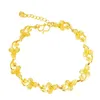 Link Armbanden Bloemvormige bedelarmband geel goud gevulde vrouwen polsbeten sieraden cadeau