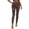 Women's Leggings European And American Leopard Print Sports Yoga Pants High Waist Hip Lift Tight Thin Fitness Women