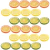 Party Decoration 24 Pcs Imitation Slice Kitchen Pretend Artificial Model Dining Table Decor Plastic Fake Slices Room Pography Props