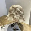 넓은 챙 모자 일본식 밀짚 모자 여성의 여름 어부 수하수 보드 격자 접이식 캐주얼 해변 썬 캡 Zomer 모자