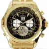 Armbandsur 2023 Relogio Masculino Orkina Watch Men Watches Gold Plated Mechanical rostfritt stål Automatisk Tourbillon Manlig klocka