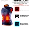 Men's Vests Women Heating Vest Autumn and Winter Cotton Vest USB Infrared Electric Heating suit Women Flexible Thermal Winter Warm Jacket Q231129