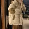 Damskie down Parkas Brown Women Odzież wierzchnia wierzchnia kurtki z kapturem mody streetwear y2k w stylu High Street American 2023 Winter Fe Coat L231129