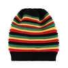 Beanie/Skull Caps KepaHoo Knitted Beanie CapJamaica Rainbow Striped Beanies Hats Winter Warm Hip Hop Punk Reggae Skull Hat Rasta Style Gorro 231128