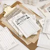 50st Kawaii Notepad Stationery levererar kontorstillbehör för att lista journal Notebook Daily Planner 75mm 100mm