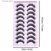 Cílios Postiços 10 Pares 3D Faux Mink Cílios Naturais Cílios Postiços Fluffy Soft Wispy Volume Dramático Longo Cruzado Extensão de Cílios Maquiagem Q231129