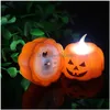 Velas abóbora elétrica vela luz halloween festa decoração mini lanterna quente branco casa dbc vt0546 gota entrega jardim dhjzb