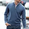 Men's Sweaters Mens 1/4 Zip-up Pullover Sweatshirt V Neck Jacket Hooded Warm Thicken Sweater