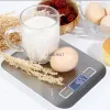 Partihandel 100st LCD Electronic Kitchen Scales Balansera matlagningsverktyg Digital rostfritt stål 5000G 1G Digital Weading Food Scale ZZ