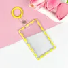 Card Holders Transparent Holder With Key Ring For Students Po Sleeves Bus Student Case Protector