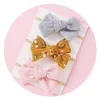 3PCS Corduroy Nylon HeadBands for Girls Bows Baby Accessories Elastic Hair Bands Set Solid Headwear Baby Girl Hair Accessories328m
