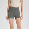 Luluwomen com logotipo cintura alta levantamento de quadril calças quentes shorts esportivos correndo fitness yoga alinhar calças
