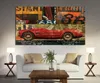 Modern Abstract Colorful Vintage Car Motorcycle Oil Painting on Canvas Graffiti Poster Prints Wall Art Pictures for Living Room Ho6573888