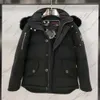 カナディアングースパフジャケット女性デザイナーリアルアウトドアハサミパフ濃厚コラリアルオオカミムースナックルジャケットフード付きフォーリュア184