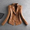 Womens Leather Faux Spring Autumn Women Motorcykeljacka RACCON PUR PAIL Woman Lady Clothing 231129