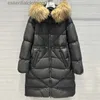 Women's Down Parkas women's winter jacket 2023 New Removable fur collar Hooded Long down coats 90 white duck down filling fluffy feather coats L231129