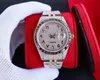 Realfine888 zegarek męski RR DATEJUST 41 Full Diamonds Everose Gold Silver Jewellery Luksusowa projektant Watch for Man 23.11.11