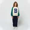 Clothing Sets Children's sweater 23 girls' sleeves color matching letters plus velvet pullover velvet trousers suit in autumn and winter 231129