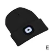 Bonnets Bonnet/Crâne Casquettes 1pc Led Lumineux Tricoté Lampe Cap Camping En Plein Air Éclairage Laine Nuit Pêche Chapeau Tête Noir Alpinisme Chaud