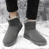 Laarzen Winter Koppels Sneeuw Warm Houden Korte Pluche Platte Katoenen Schoenen voor Mannen Outdoor Antislip Dames Casual Enkel 231128