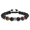 Charm Bracelets Natural Tiger Eye Stone Braid Volcanic Bracelet Elastic Rope Birthday Gifts Drop Delivery Jewelry Dhcpc