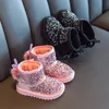 Stivali Invernali Per Bambini Ragazze Neve Cute Baby Spessi Anti-prova Caldi Moda Caviglia Pelosi All'aperto Bambini 231128