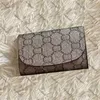 Kreditkarteninhaber Akkordeon Kreditkartenetui Geldbörse Frankreich Designer-Geldbörsen Braun kariertes Leder Bankkartenpaket Mini-Geldbörsen Clutch-Tasche im klassischen Stil