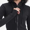 50%rabatt på Lu Hooded Jacket Women Workout Sweaters Fitness Yoga snabbtorkade andningsbara sporttröjor Kvinna som kör gymkläder