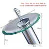 Bathroom Sink Faucets Mixer Tap Glass Waterfall Faucet Deck-Mounted Supply Kitchen