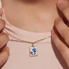 Chains Simple Retro Enamel Craft Fashion Ladies Necklace Earring Set Pendant Clavicle Chain Jewelry Choker