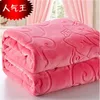 Blanket On The Bed Faux Fur Coral Fleece Mink Throw Solid Color Embossed Korean Style Sofa Cover Plaid Couch Chair Blanket 201113285m