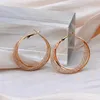 Hoop Earrings Trendy Metal Mesh Crystal For Women Geometry Round Circle Dangle Party Vintage Statement Jewelry Gift